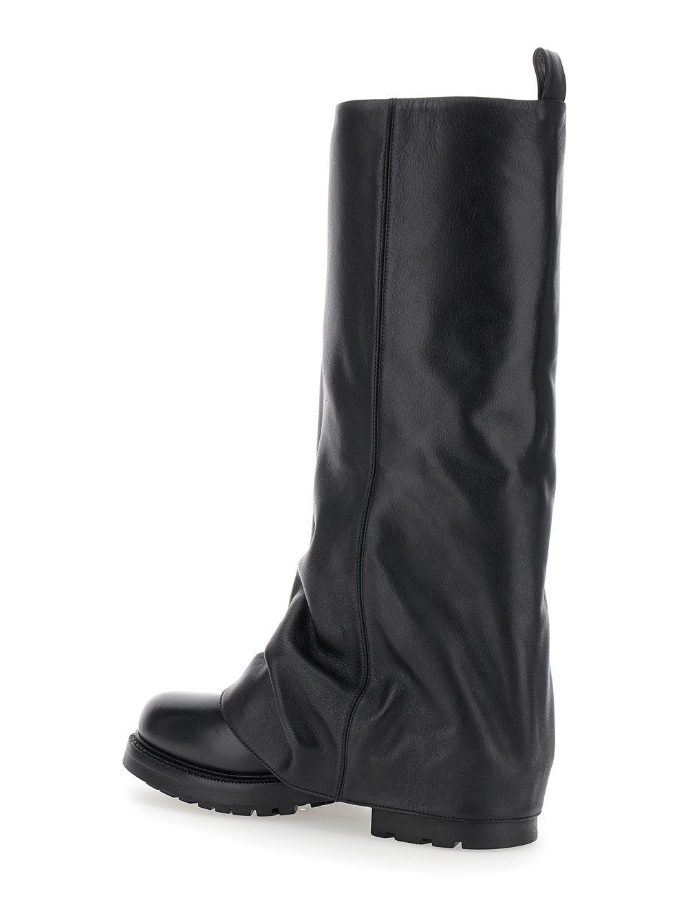 ロングブーツ Strategia 'Ranger' Black Leather Boots Woman Strategia 'ranger' black leather boots woman available on