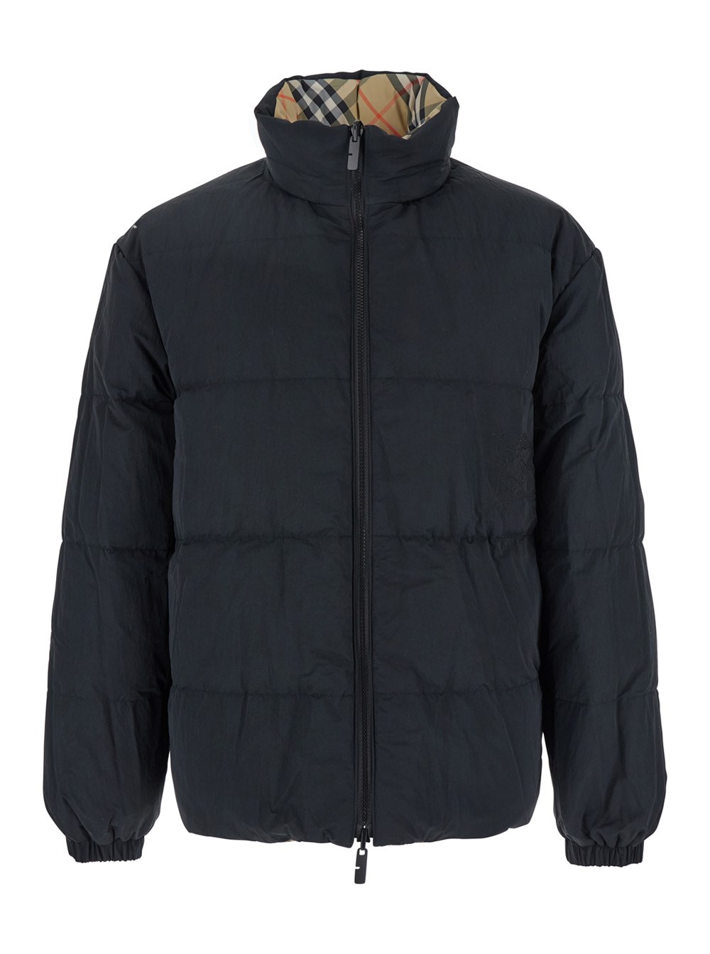 Burberryジャケット Burberry Beige reversible down jacket with all-over check