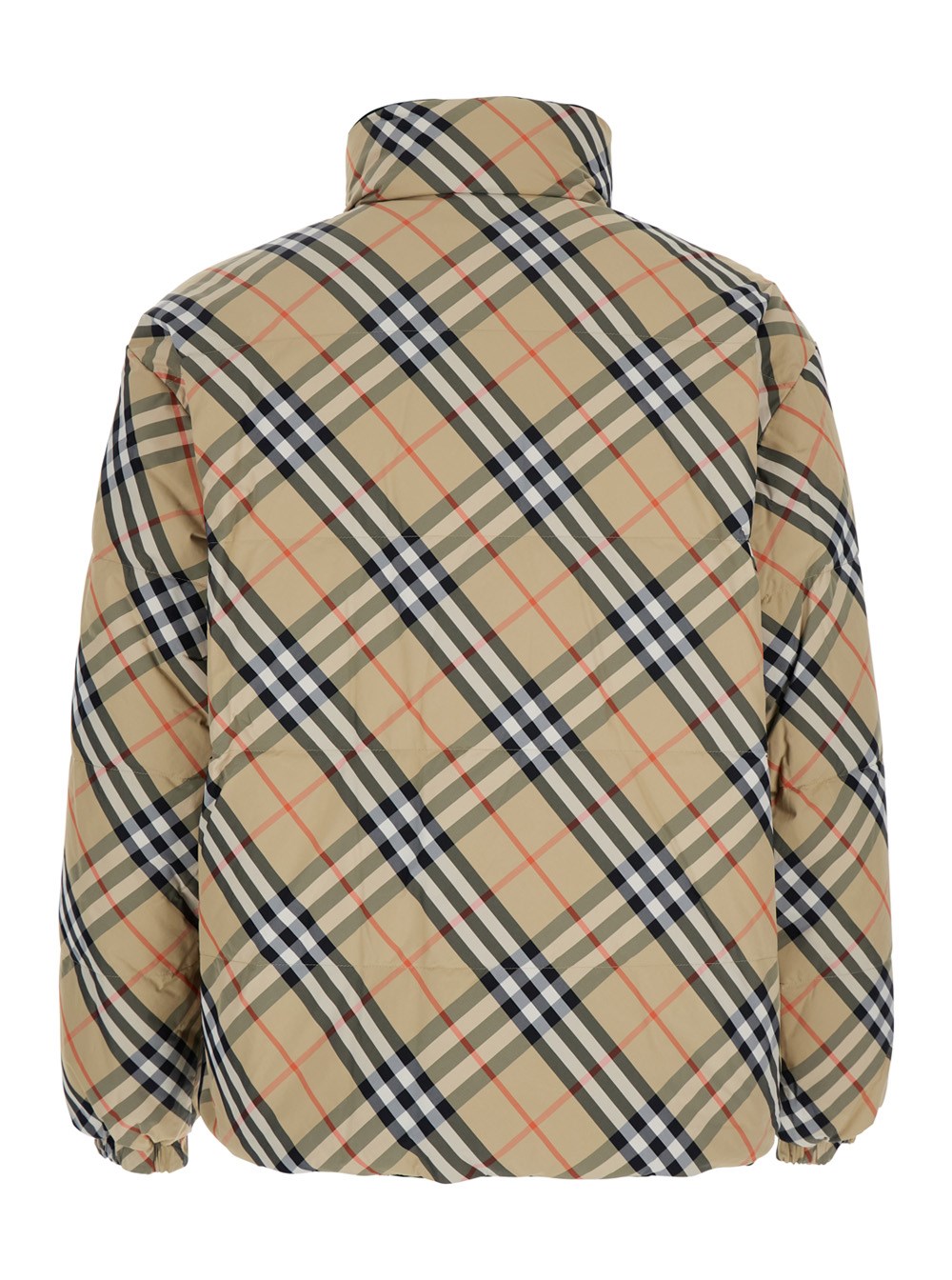 Burberry Beige reversible down jacket with all-over check