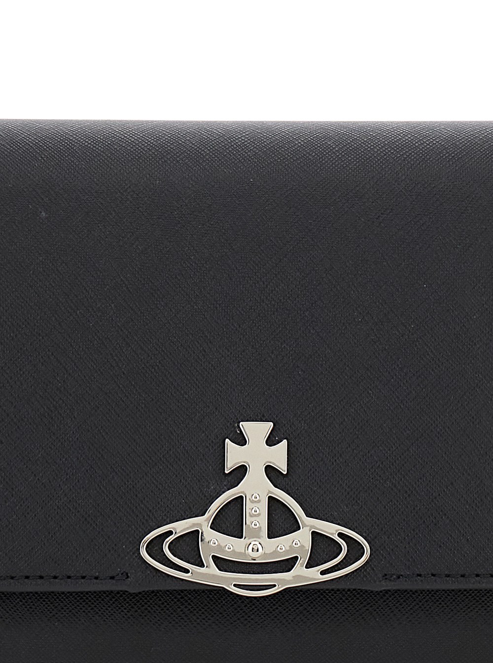 Vivienne westwood 'hazel' black handbag with orb detail on the