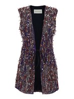Dries van noten Multicolor vest with beaded decorations and all
