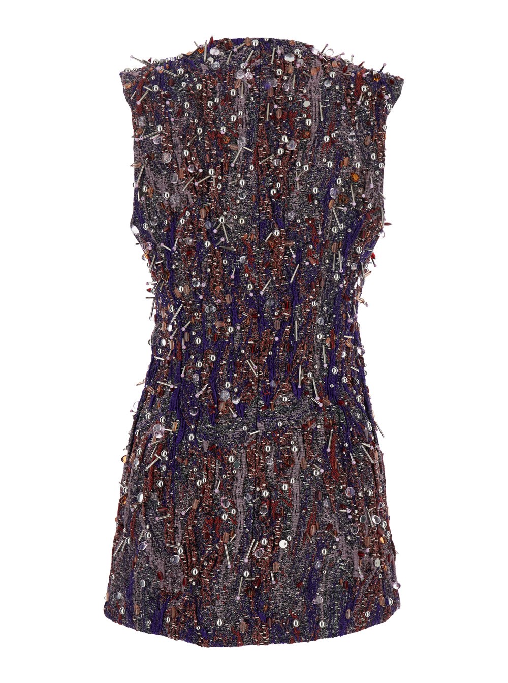 Dries van noten Multicolor vest with beaded decorations and all