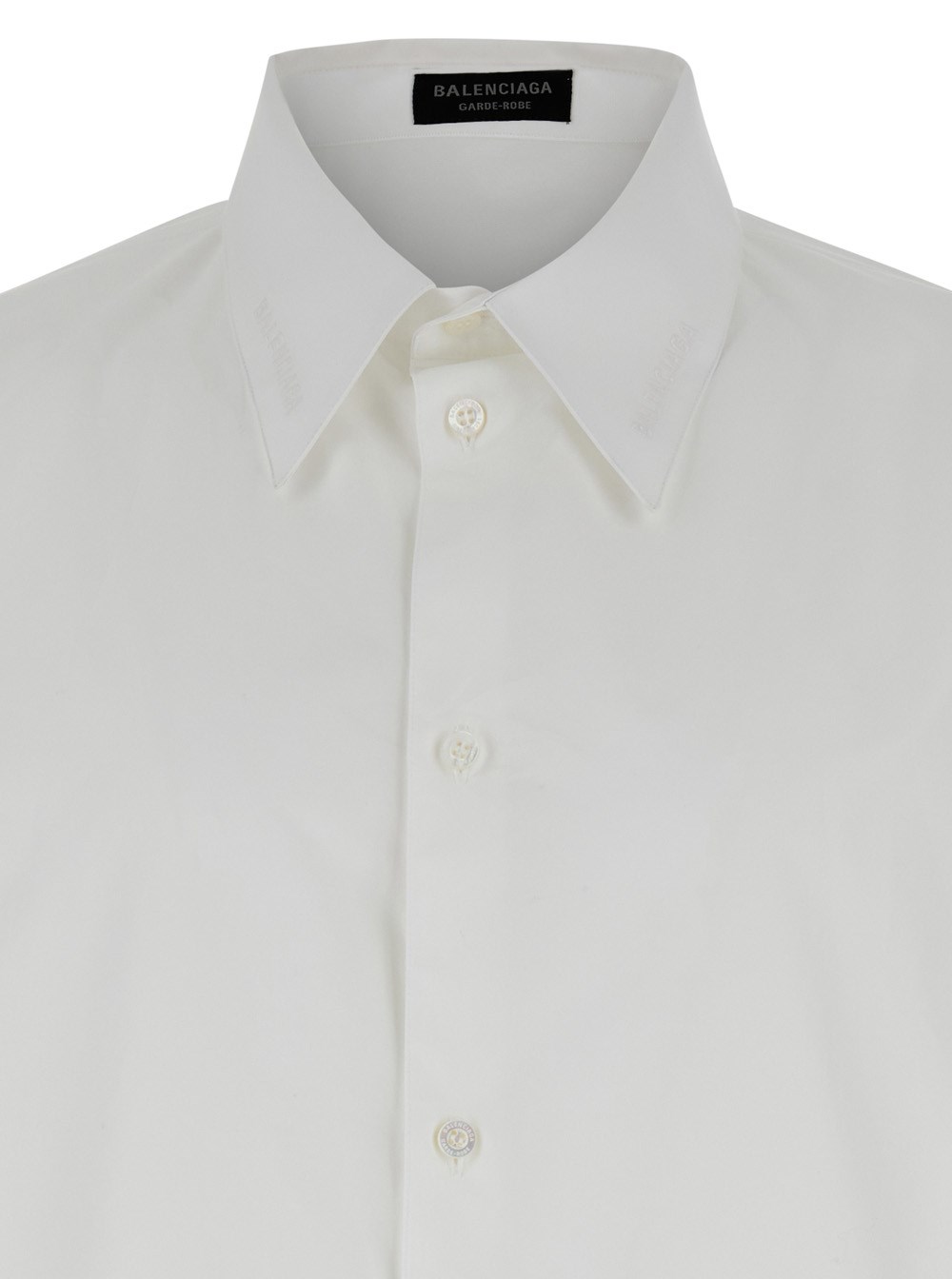 Balenciaga White shirt with pointed collar in cotton man