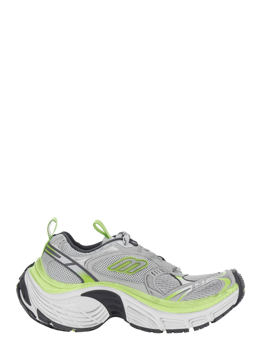 Balenciaga '10xl' grey sneakers with embossed logo on the