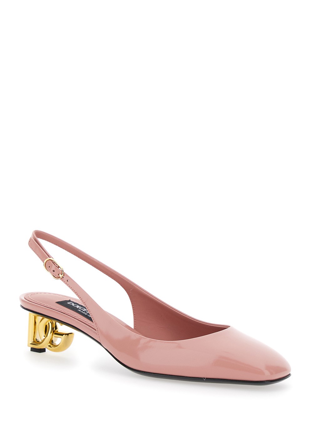 Dolce e gabbana Pink décolleté with dg logo on the heel in