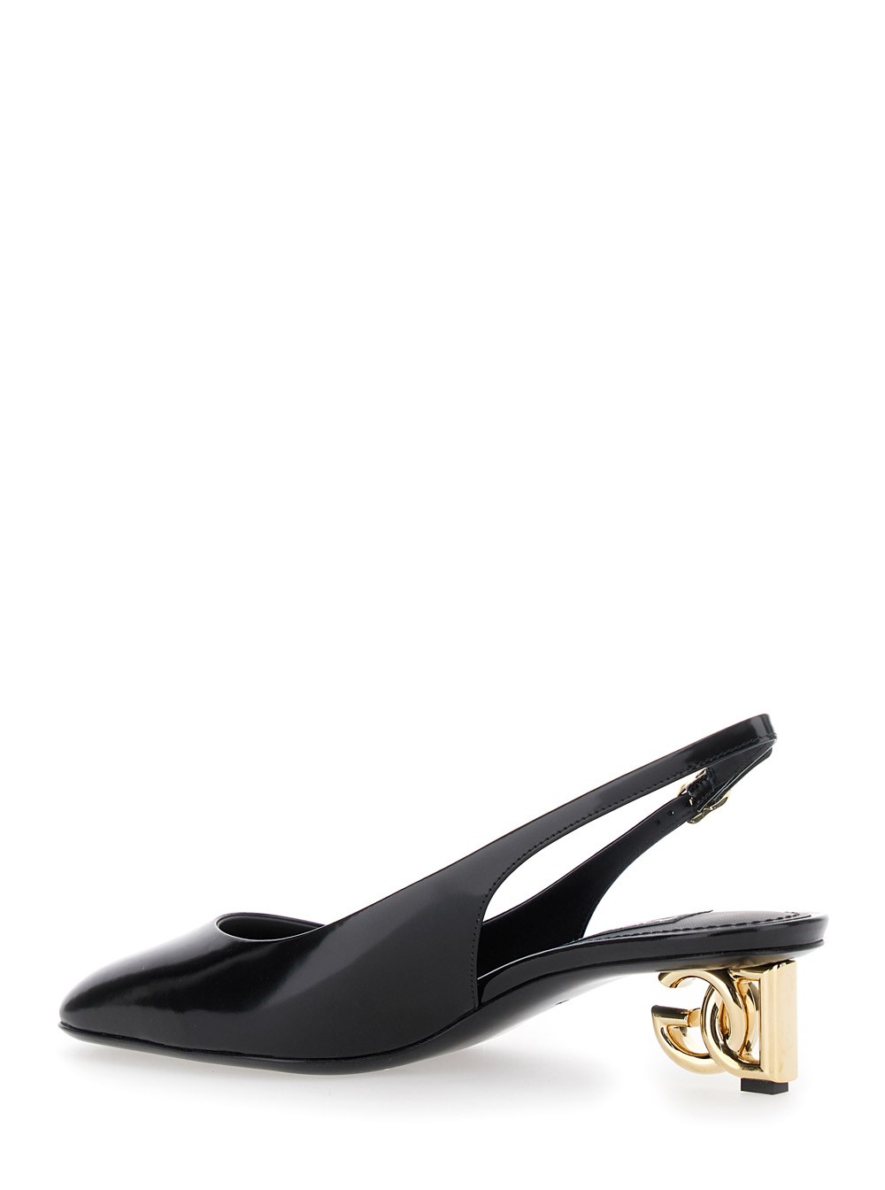 Dolce e gabbana Black décolleté with dg logo on the heel in