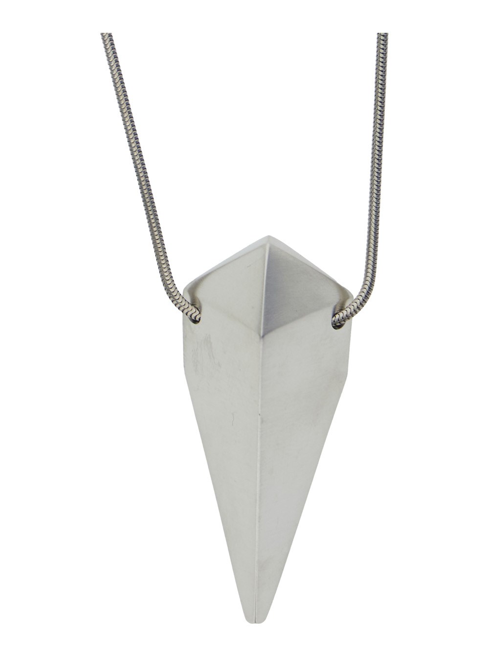 【関税送料込み】RICK OWENSピラミッド チャーム ネックレス Rick owens Metallic necklace with pyramid shaped charm in