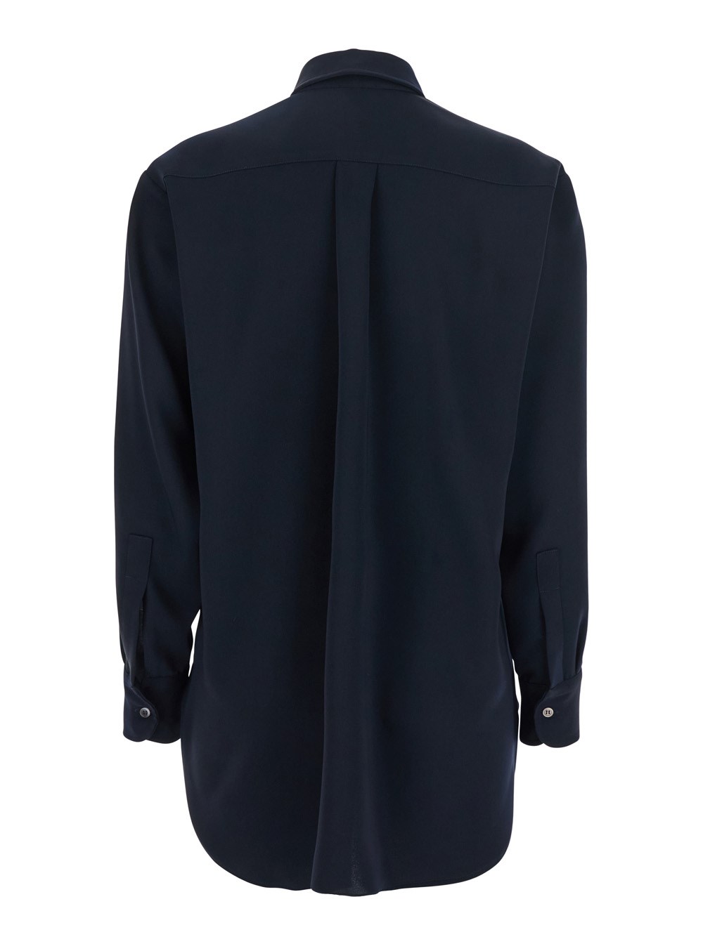 Tシャツ・カットソー PLAIN Blue Shirt with Classic Collar in Tech Fabric Woman Plain Blue shirt with classic collar in tech fabric woman