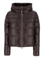 【関税&送料込み】Herno Brown Cropped Down Jacket With Fix Herno Brown cropped down jacket with fixed hood with snap