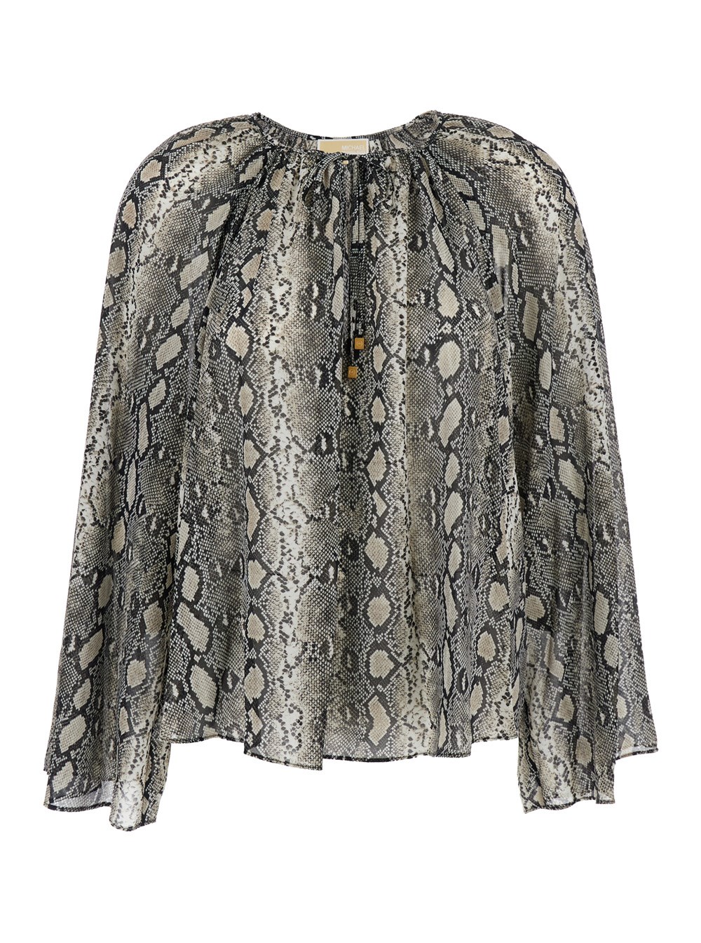 Michael michael kors Grey top with v neck and all-over