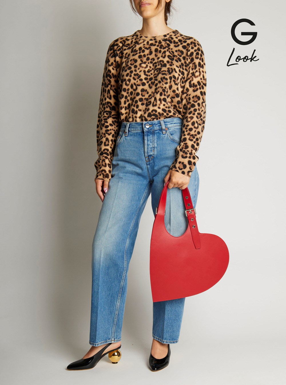 Coperni 'belt heart' red handbag with heart shaped design