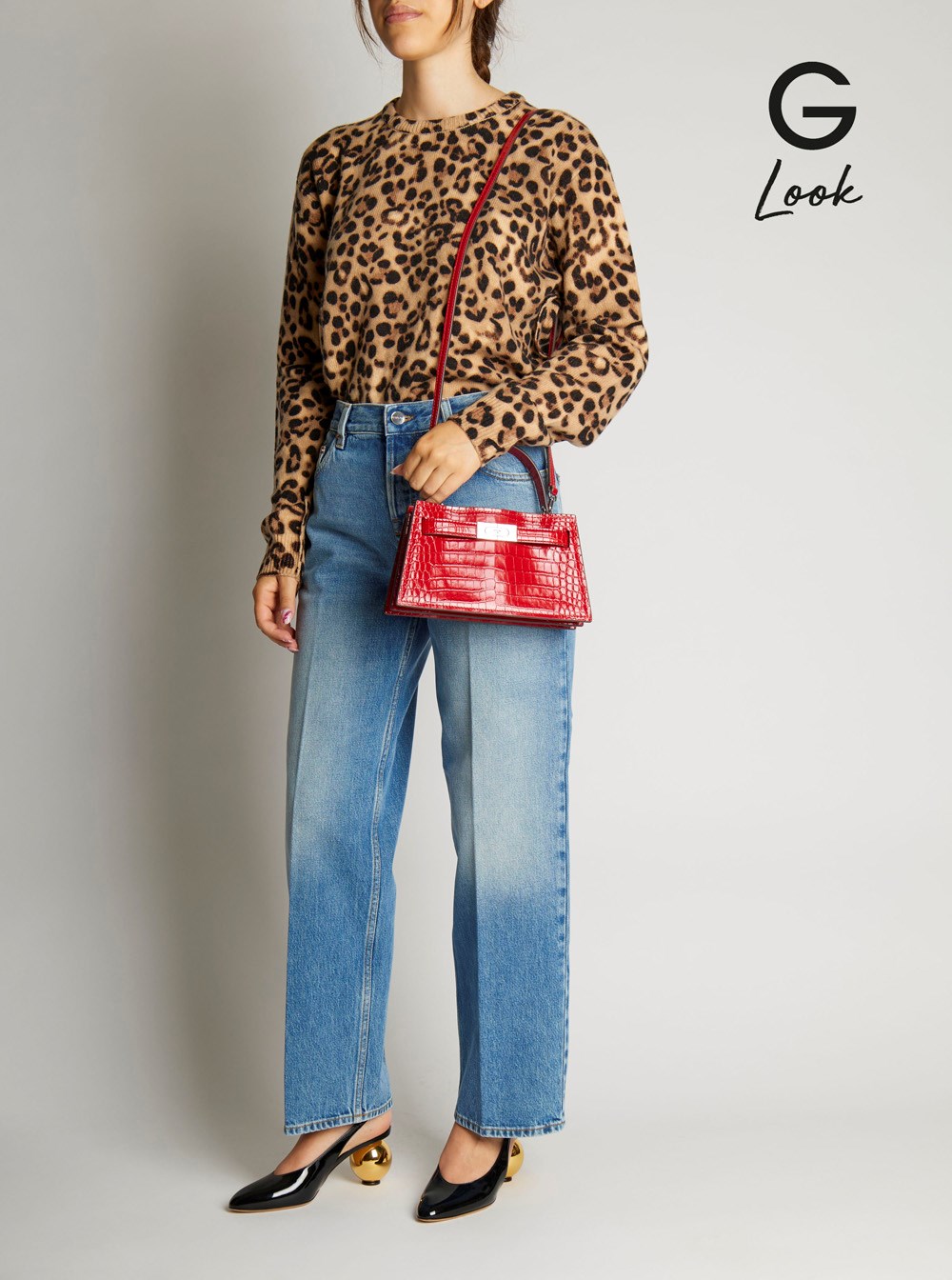 Tory burch 'petite lee radziwill' red crossbody bag with