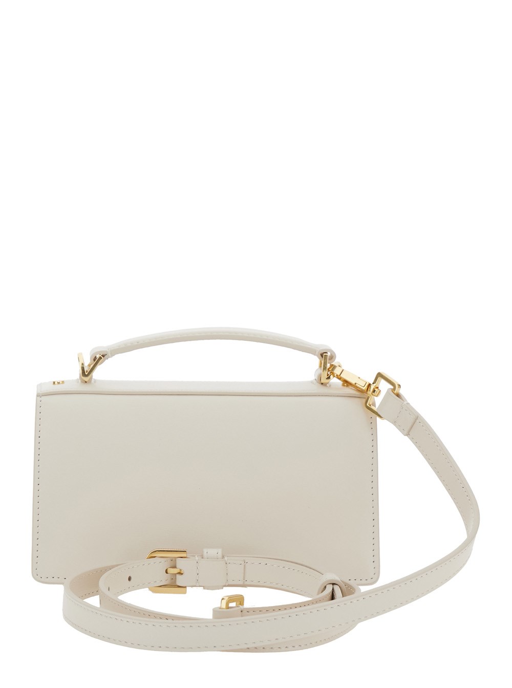 Golden goose 'venezia' white hangbag with adjustable and
