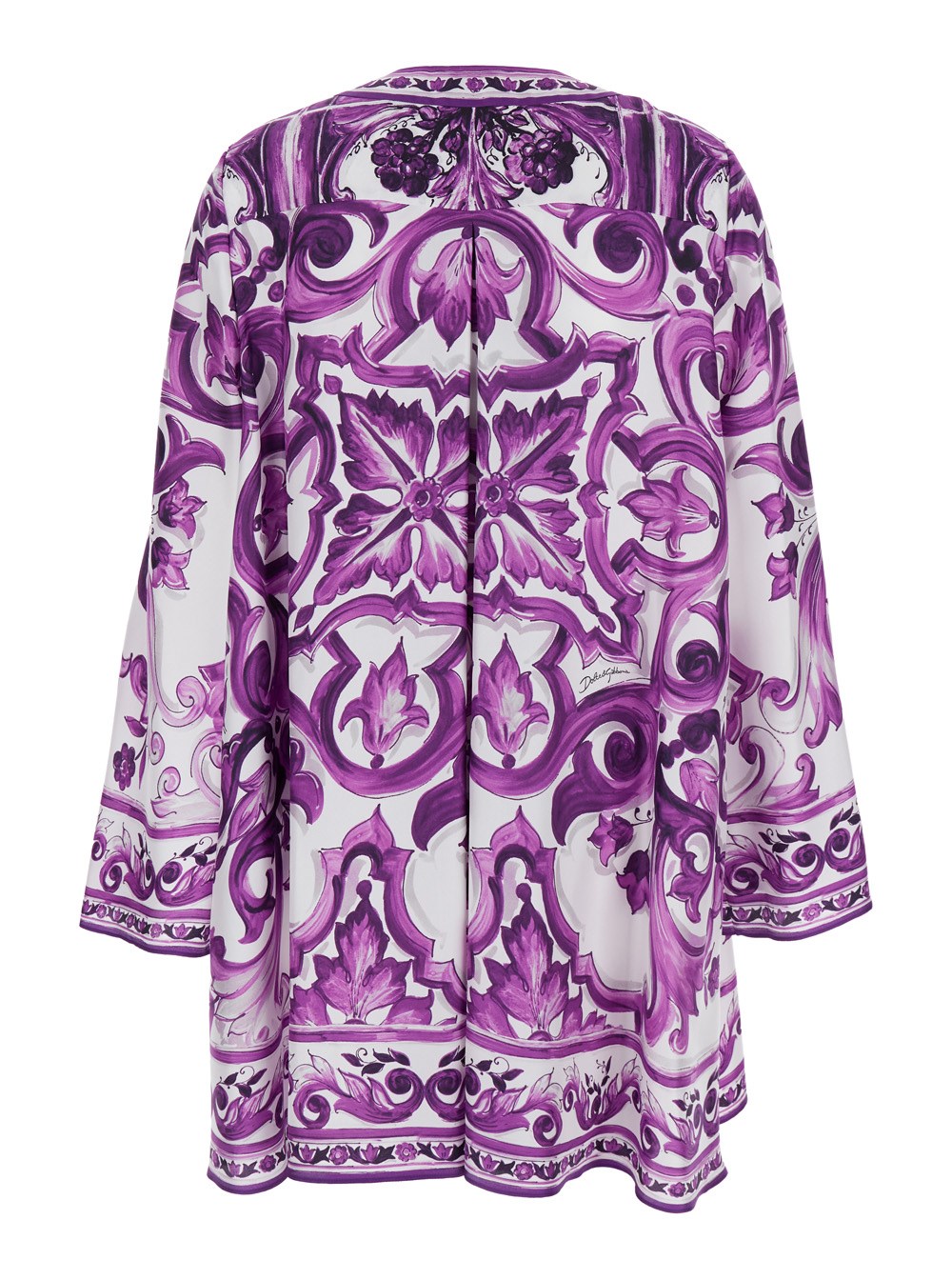 Dolce e gabbana Violet dress with round neck and all-over