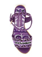 【関税＆送料込み】Dolce & Gabbana Violet Wedges With Logo Dolce e gabbana Violet wedges with logo embroidery on the
