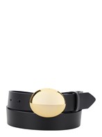 Federica tosi 'mindy' black belt with plaque on the front in