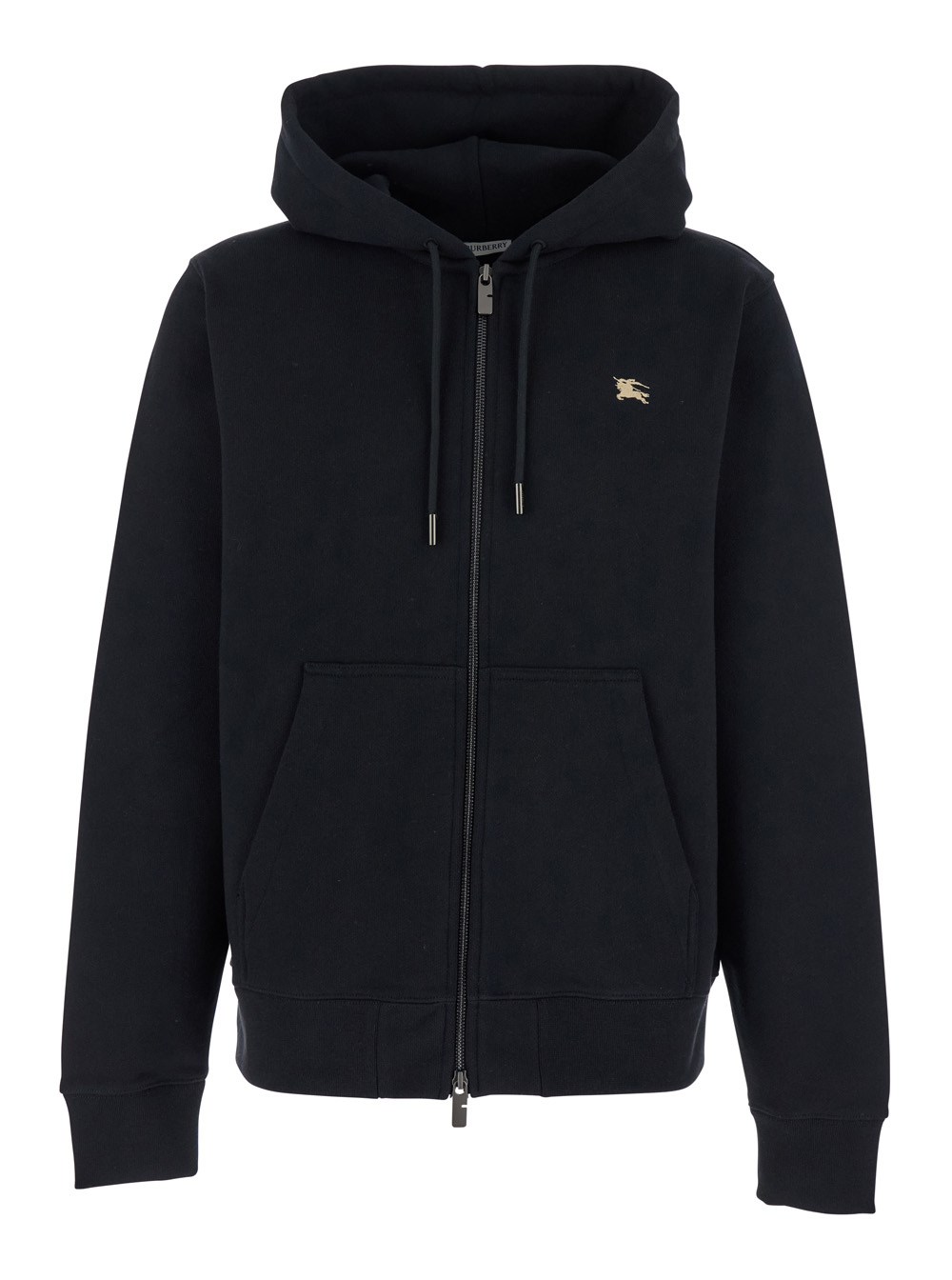 BURBERRY★Embroidered-EKD Logo Print Hoodie Burberry Embroidered EKD Cotton Blend Hoodie Black Men's - US