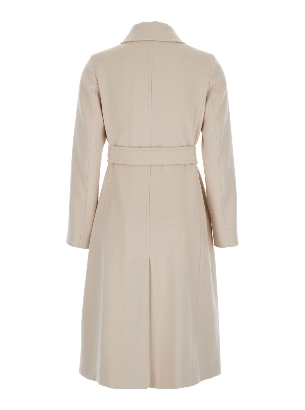 Maxmara studio 'ecollag' beige belted coat with collar with