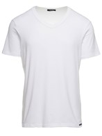 Tシャツ・カットソー Tom Ford Pristine White Deep V-Neck T-Shirt Men's Designer Underwear T-Shirts | TOM FORD Fashion | Tom