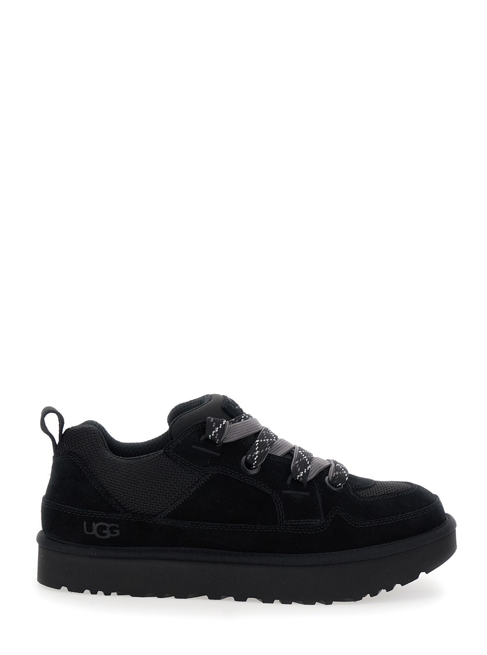 Ugg 'lo lowmel' black sneakers with mesh inserts and logo on