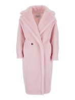 Max mara Pink 'ted girl' double-breasted coat with wide notched