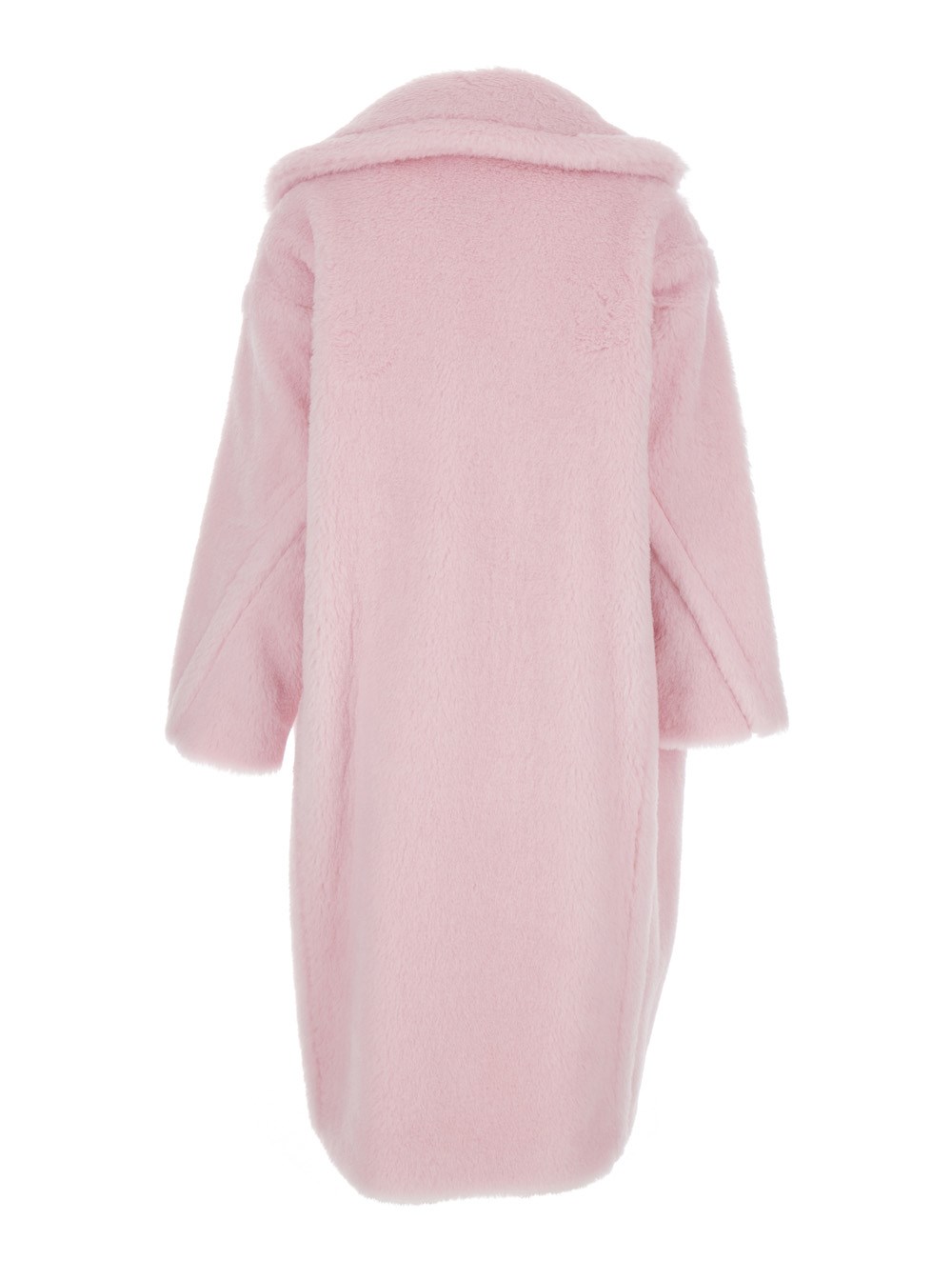 Max mara Pink 'ted girl' double-breasted coat with wide notched