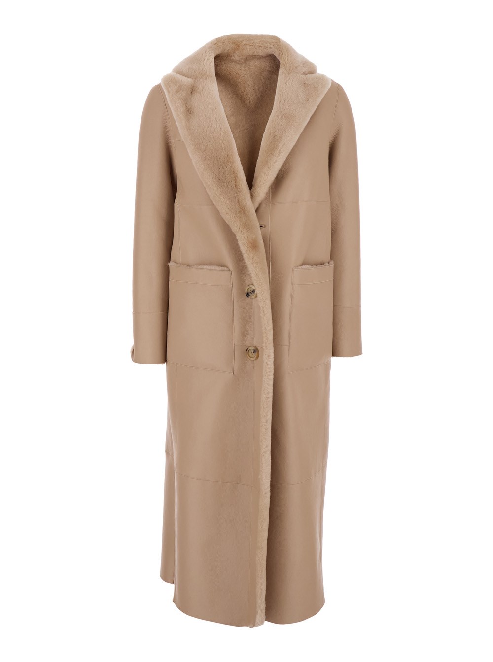 コート BLANCHA FW25 CAPPOTTO (25110 300SABBIA) Blancha Cappotto available on Gaudenzi Boutique - 171752