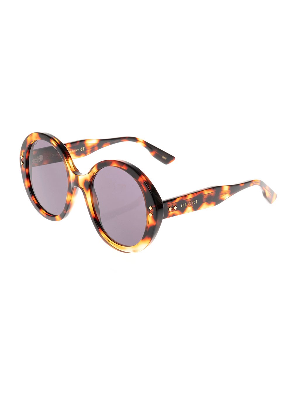 Fashion gucci round tortoiseshell acetate sunglasses